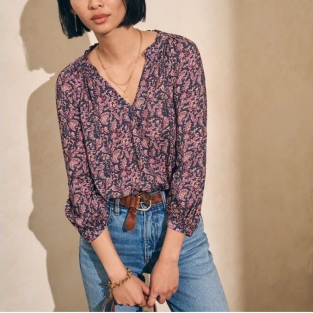 Faherty Fiona Peasant Top
